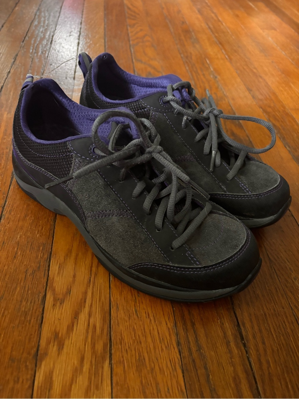 Women’s DANSKO Sabrina Casual Lace-Up Sneaker - Gray & Purple eu 39 us 8